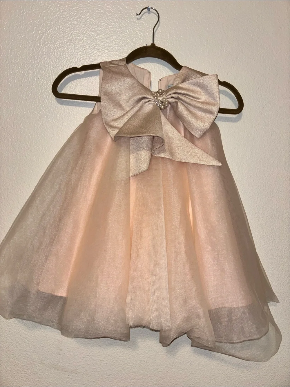 Petit Maison Kids Jackie Peach dress and headband size 4